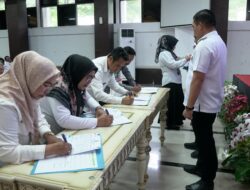 Saksikan Penandatanganan Perjanjian Kinerja (PK) Tahun 2025 secara Serentak, ini Penyampaian Pj. Bupati Takalar