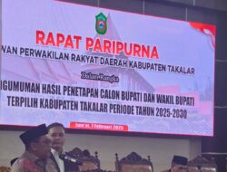 DPRD Kabupaten Takalar Gelar Rapat Paripurna Pengumuman Hasil Penetapan Calon Bupati dan Wakil Bupati Takalar Periode 2025-2030