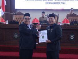 Bupati Takalar Daeng Manye Serahkan Dokumen Laporan Keterangan Pertanggungjawaban Bupati Takalar Tahun 2024