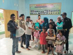 Sekretaris PWI Takalar Serahkan Sembako Di Panti Asuhan Mega Mulia