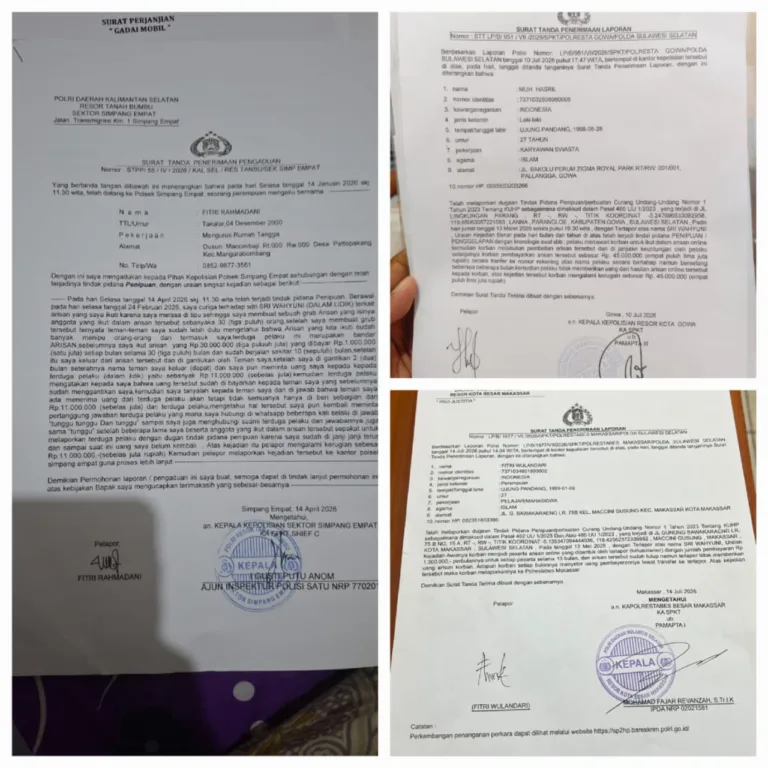 Pelaku Penipuan Arisan Online SW Kini Diproses di Lima Kantor Kepolisian